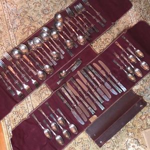 ANTIQUE Wm Rogers Mfg.Co. Original SilverPlate Flatware Fork Knife Spoon 50pcSET